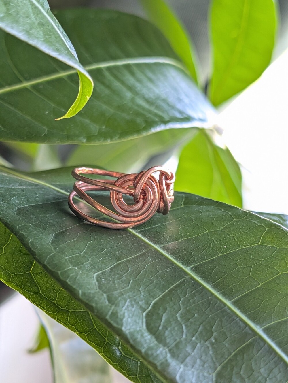 Celtic Copper Ring-Viking Knot-Artisan Crafted-Unisex - Picture 14 of 14